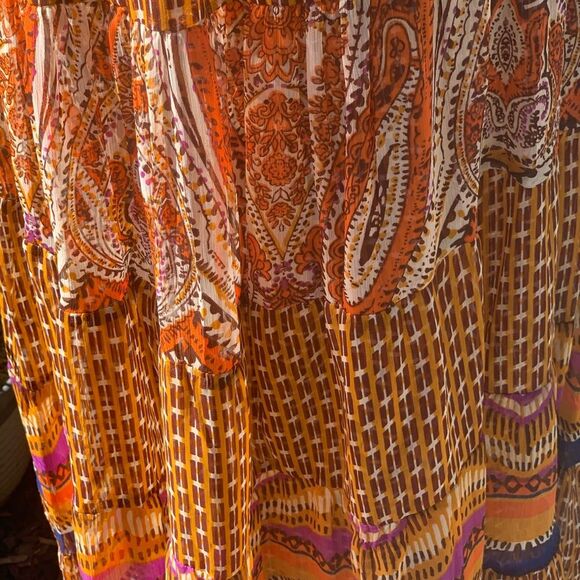 Alberto Makali Boho babydoll beaded maxi dress size 4 - Picture 5 of 7